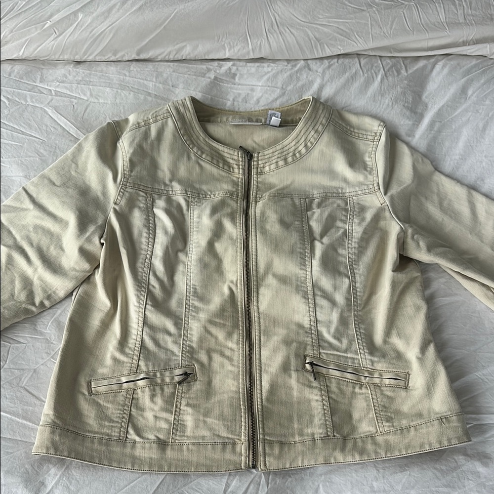 Chico's Beige Utility Jacket